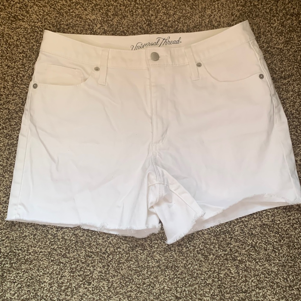 White denim shorts